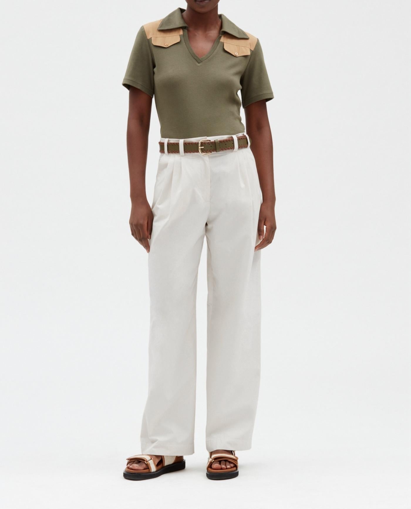 Claudie Pierlot - Trousers - Pearl - Ivory