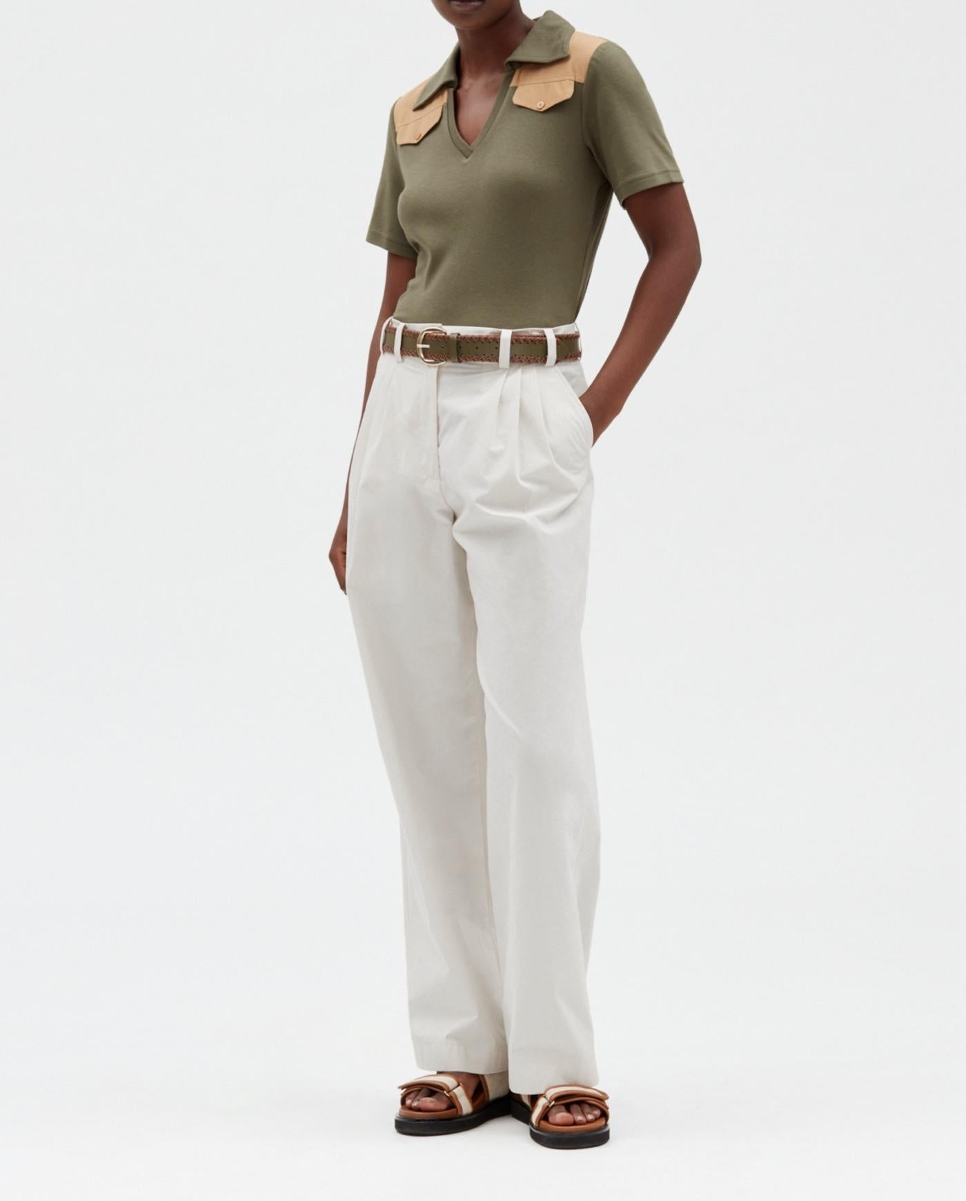 Claudie Pierlot - Trousers - Pearl - Ivory
