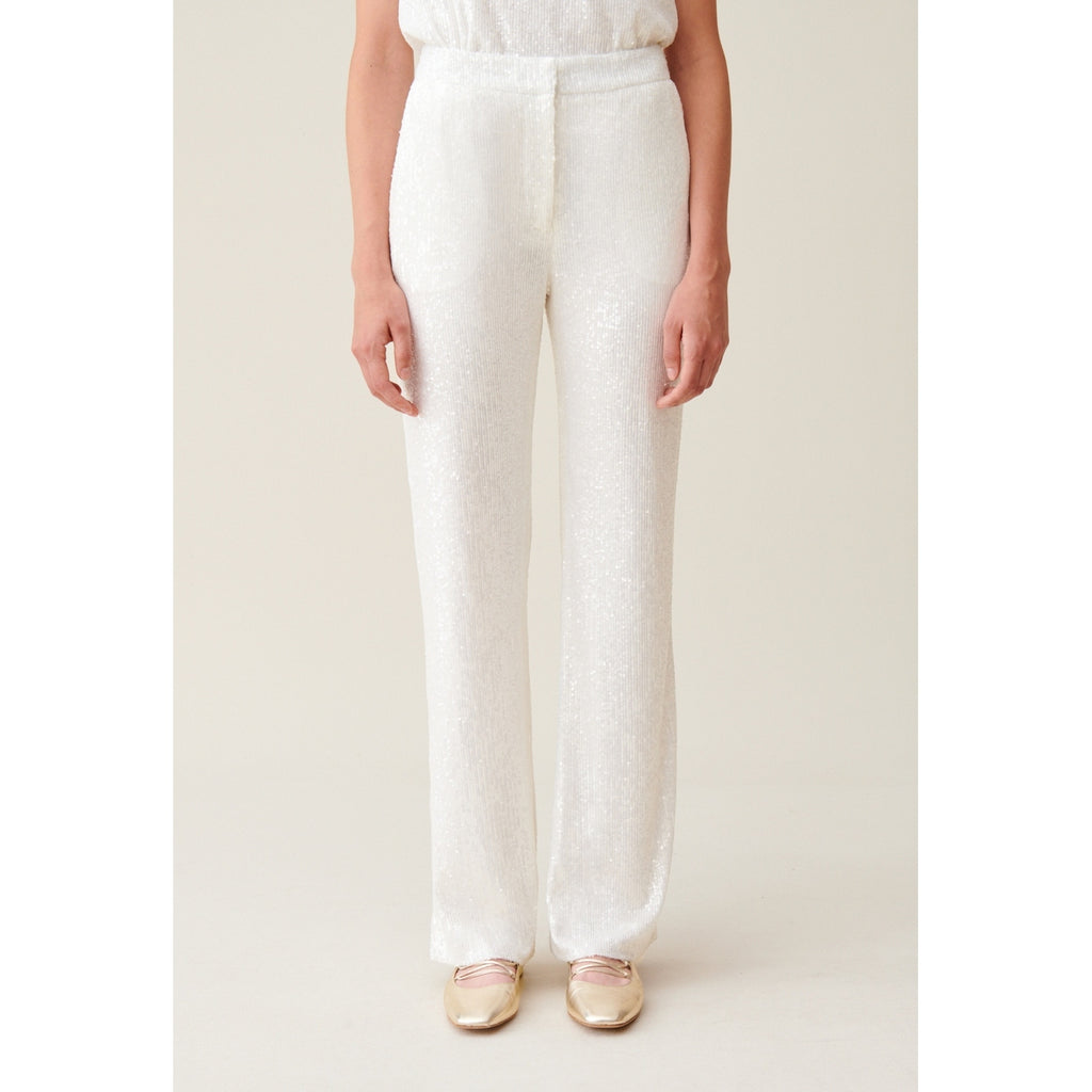 Pantalón de Lentejuelas Blanco