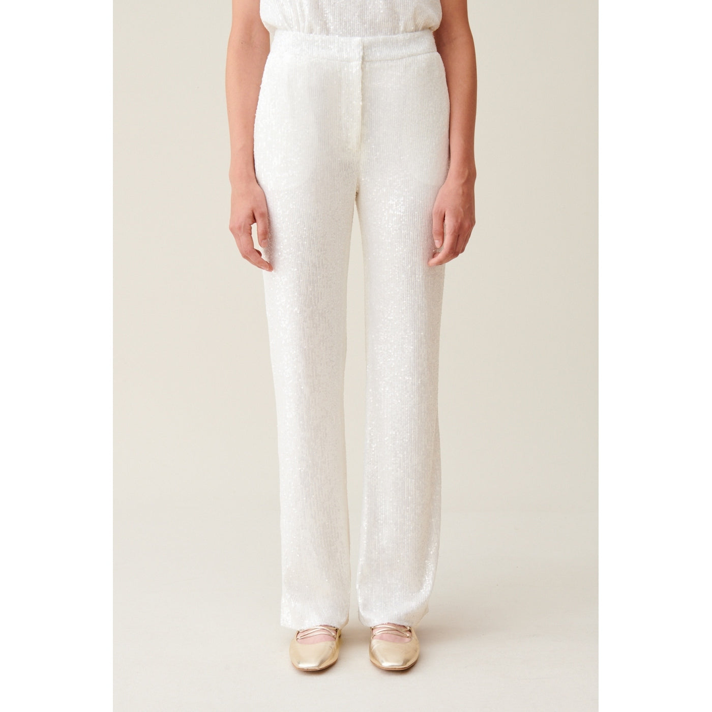 Pantalón de Lentejuelas Blanco