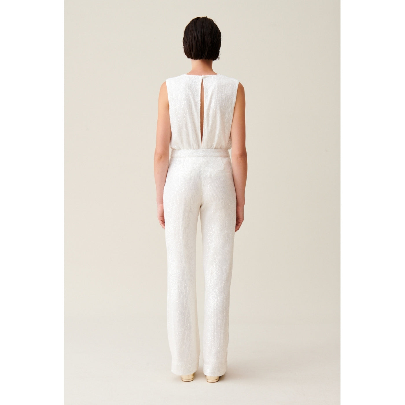Pantalón de Lentejuelas Blanco
