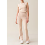 Pantalon Droit Fentes Cheville