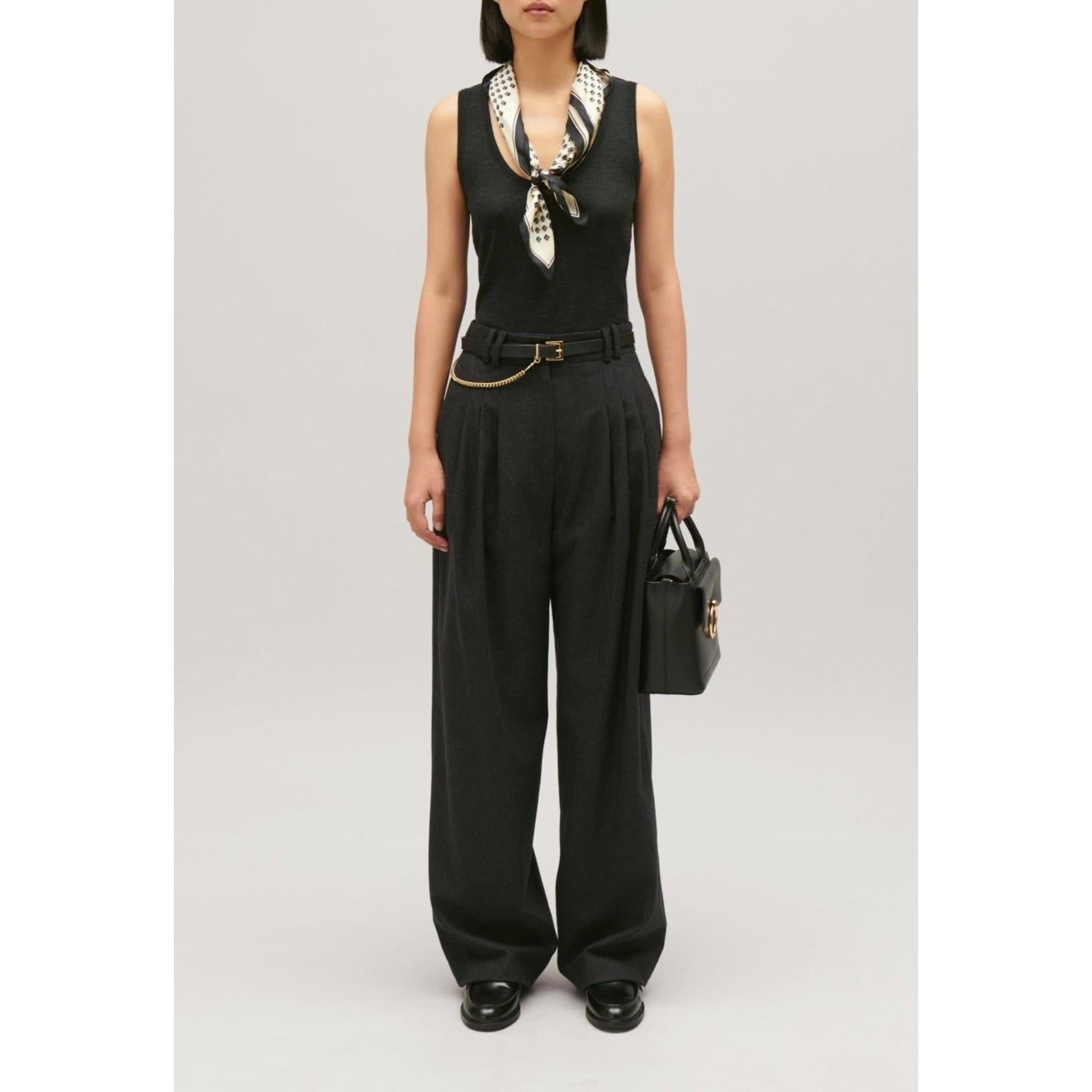 Heather Gray Wide Leg Pants