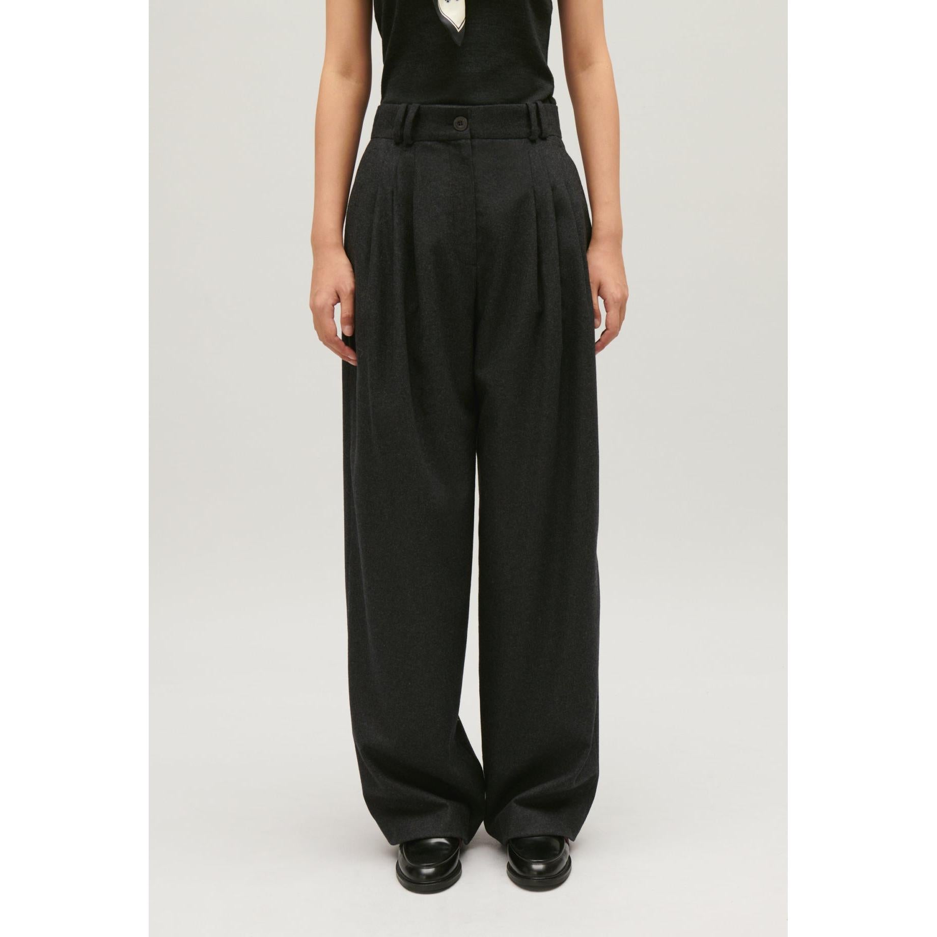 Heather Gray Wide Leg Pants