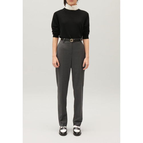 Pantalon Tailleur Gris Chiné