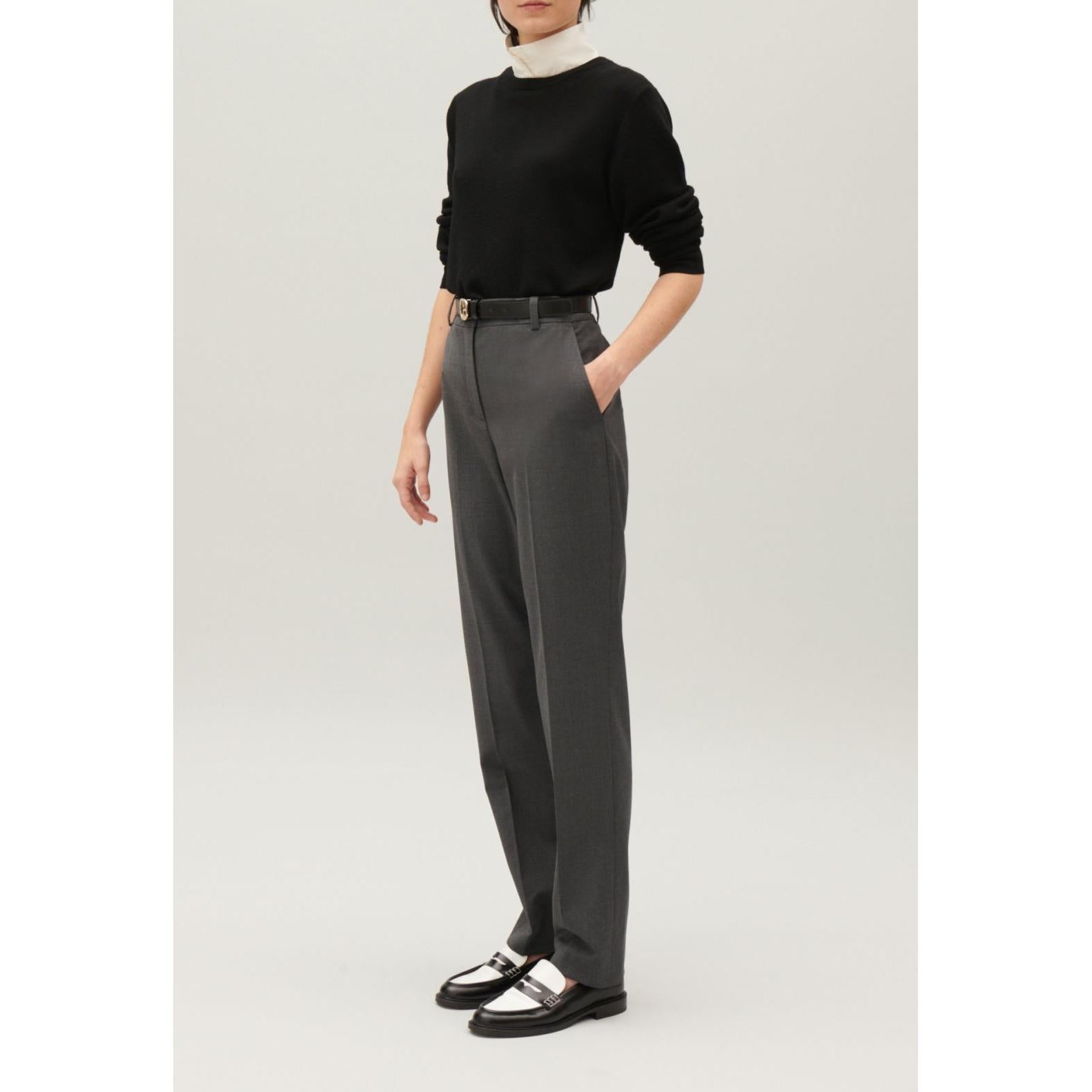 Pantalón de Traje Gris Jaspeado