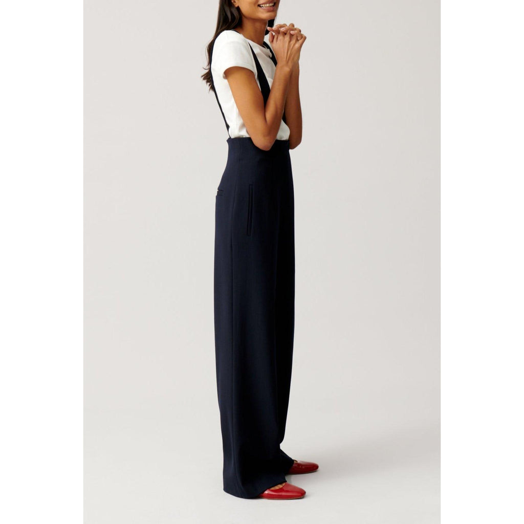 Pantalón Con Tirantes Azul Marino