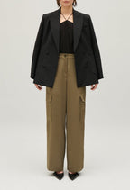Trousers - Palmesatin - Khaki