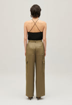 Trousers - Palmesatin - Khaki