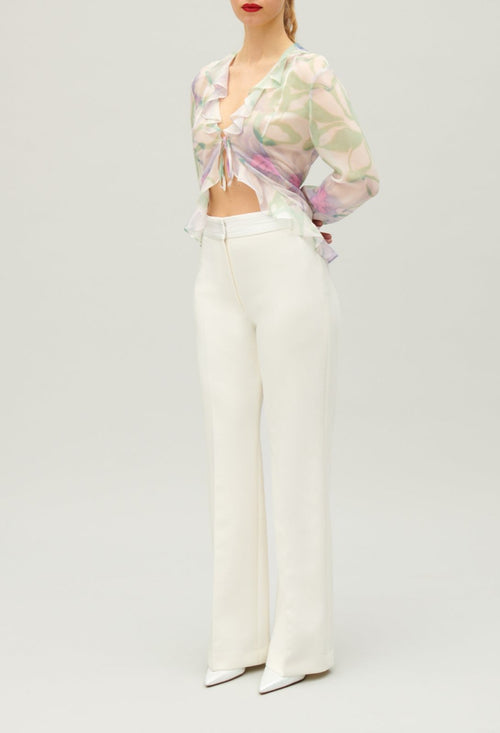 Trousers - Feather - White