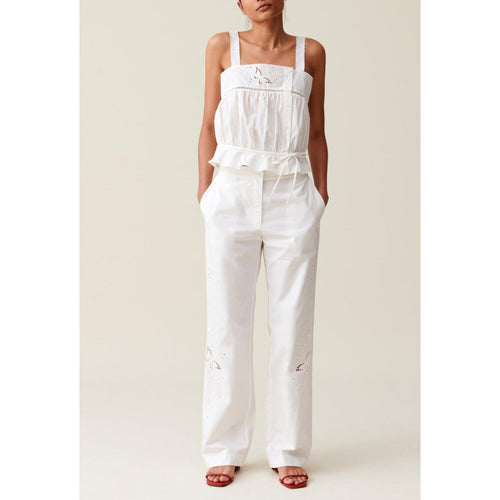 Pantalon Droit Brodé
