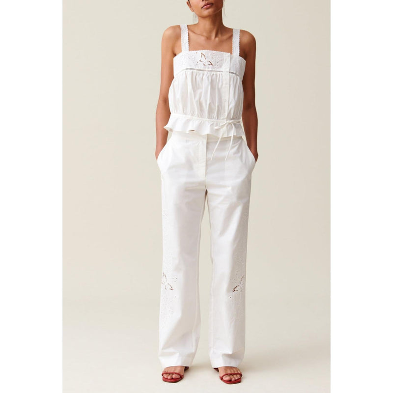 Embroidered Straight Pants