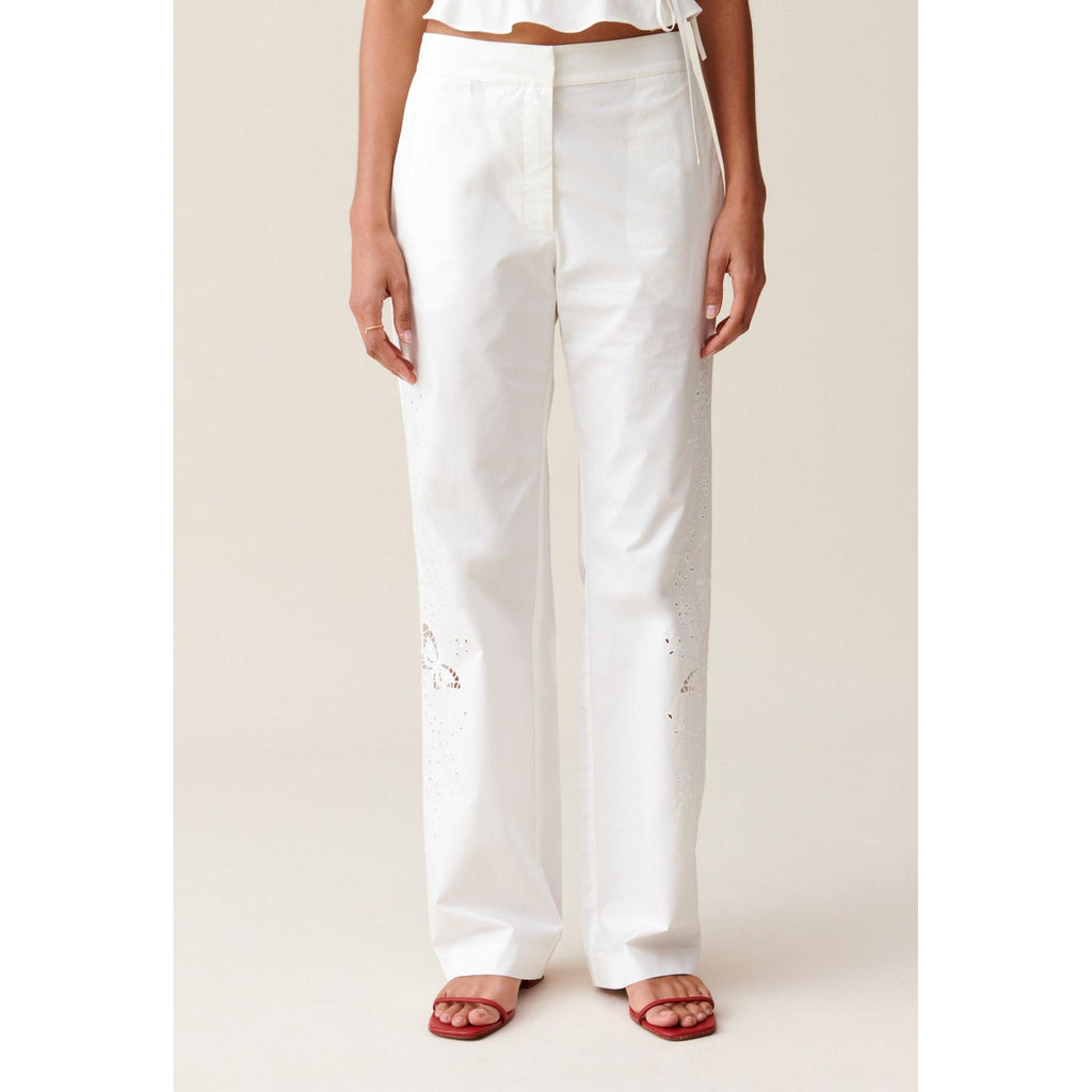Pantalon Droit Brodé