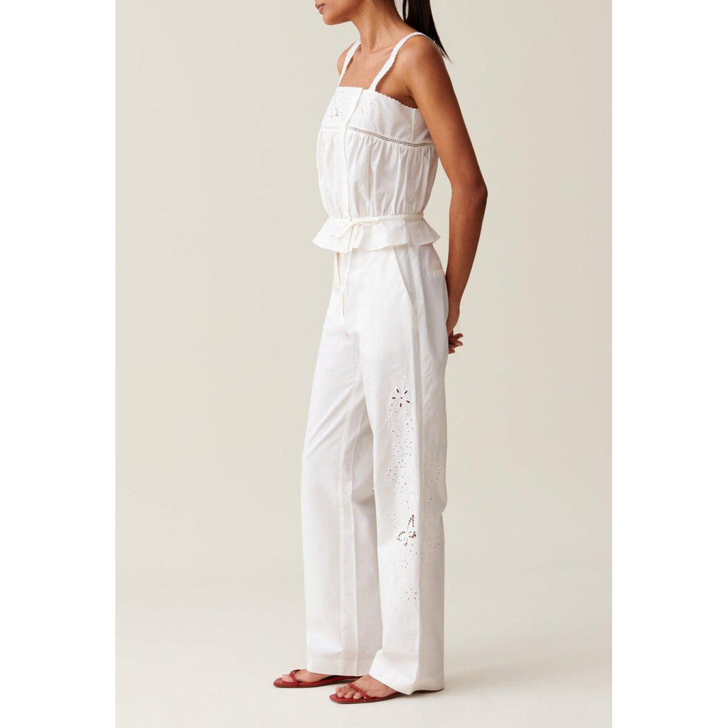 Pantalon Droit Brodé