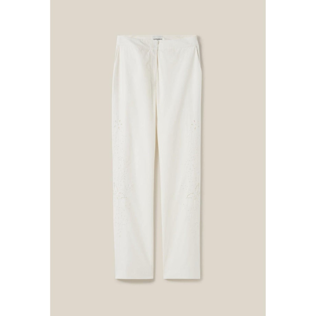 Pantalones rectos bordados