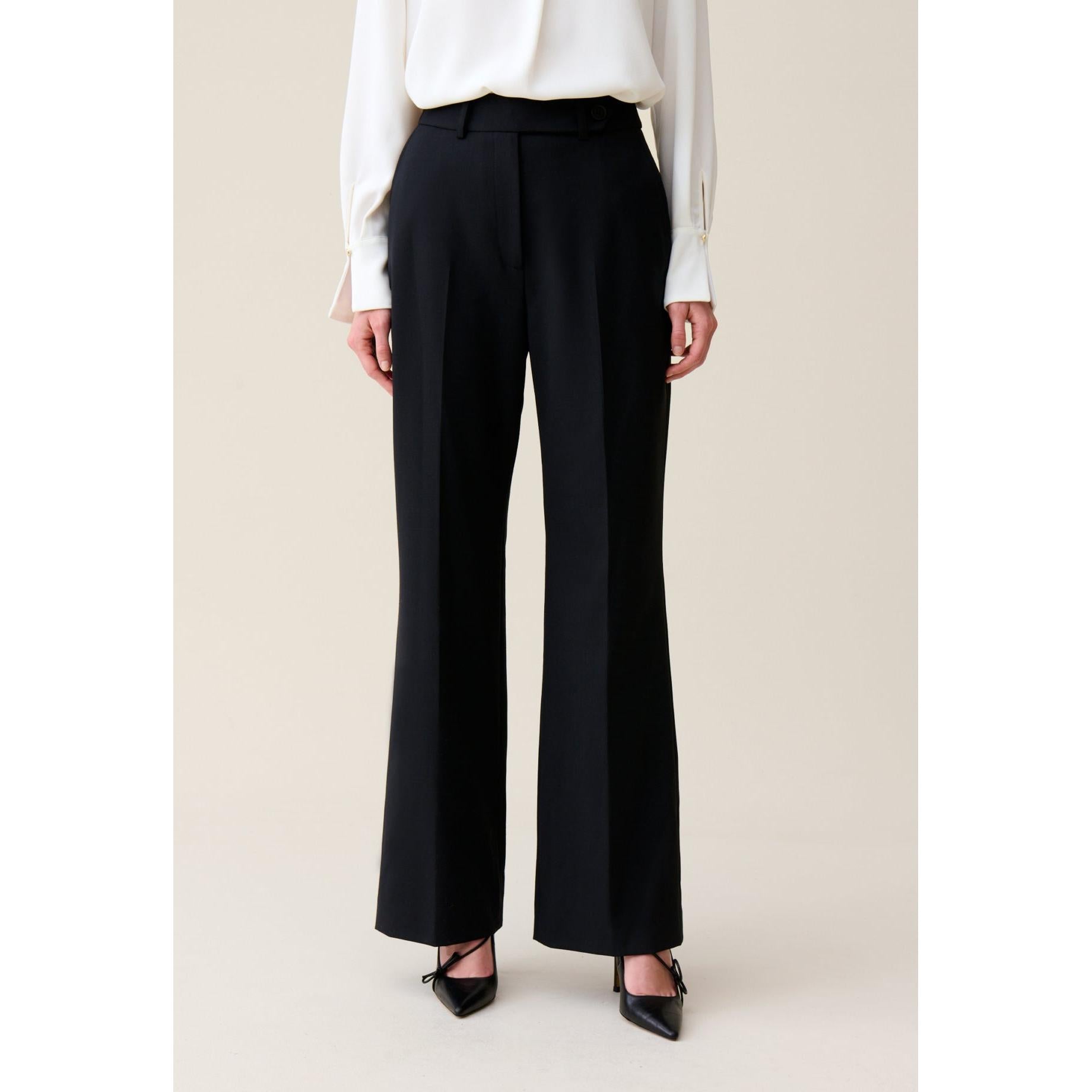 Claudie Pierlot - Pantalon Tailleur Laine Marine