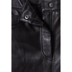 Pantalón Recto de Piel