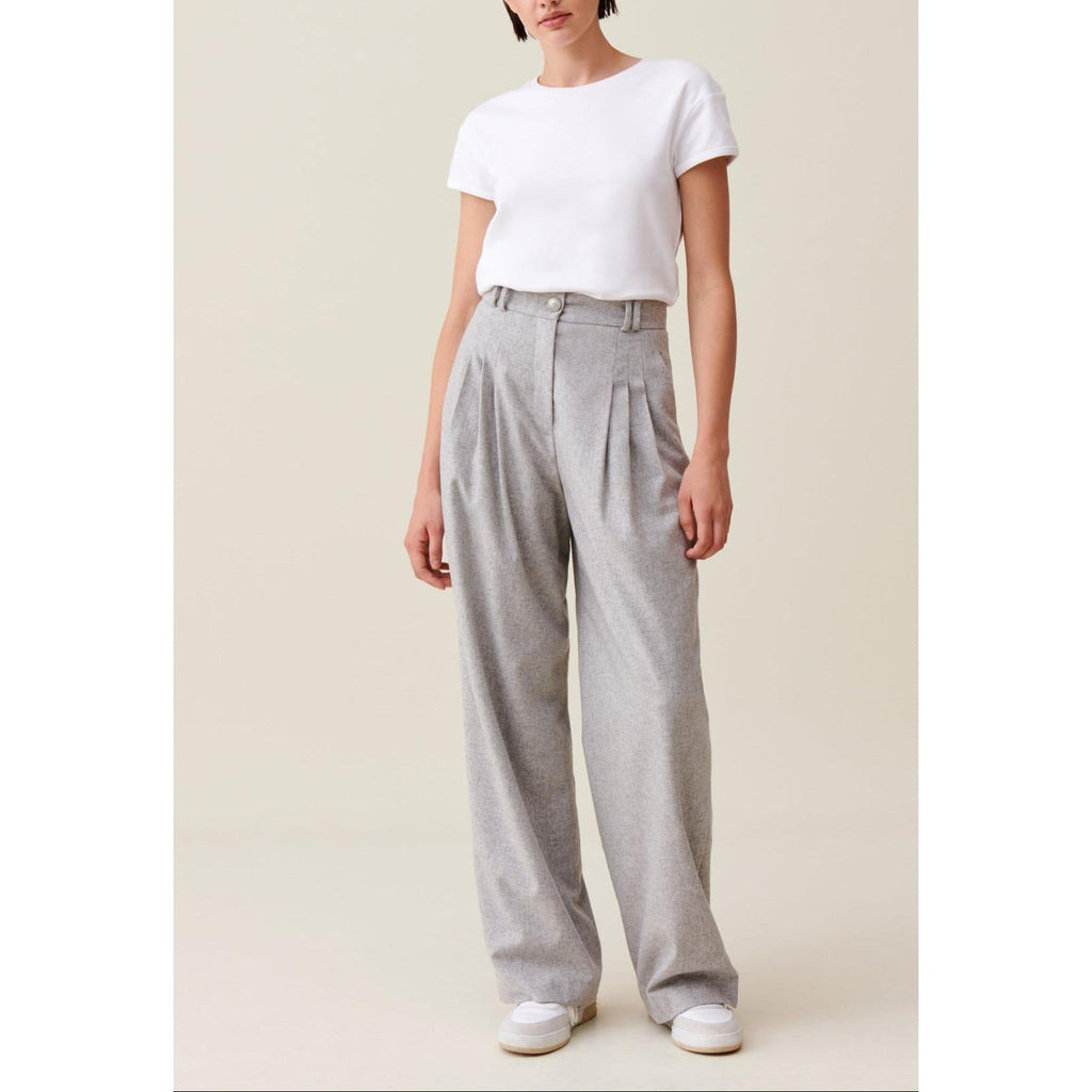 Claudie Pierlot - Light Gray Knit Wide Leg Pants