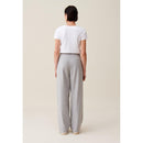 Pantalon Large Maille Gris Clair