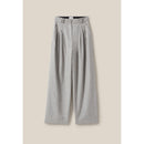 Pantalon Large Maille Gris Clair