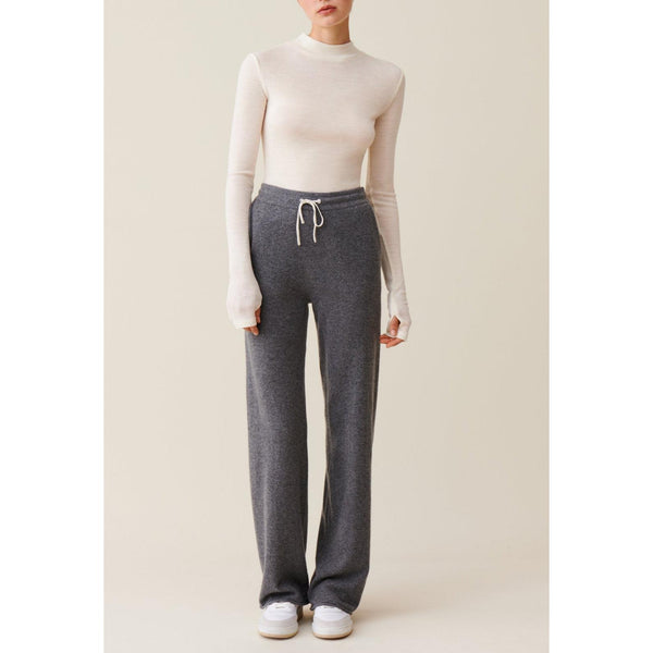 Grey Fluid Cashmere Trousers