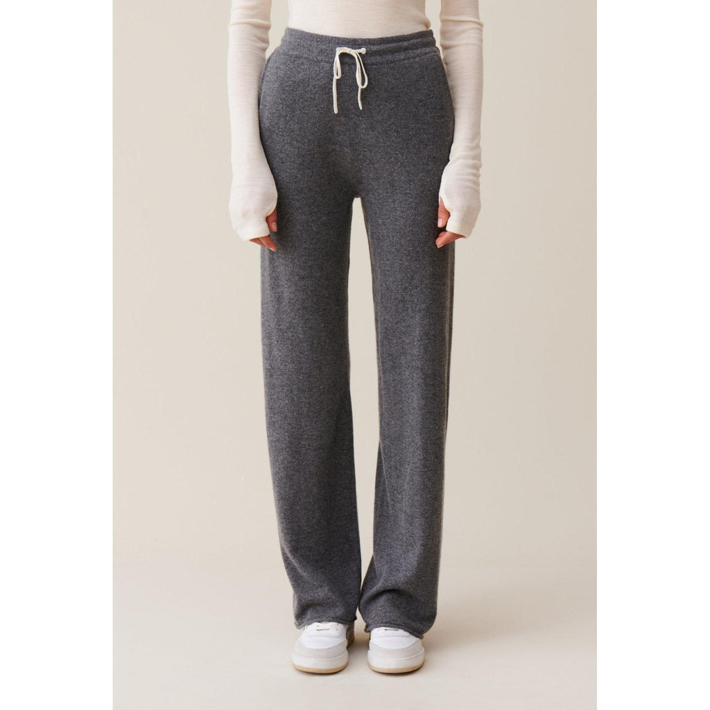 Grey Fluid Cashmere Trousers