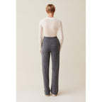 Grey Fluid Cashmere Trousers