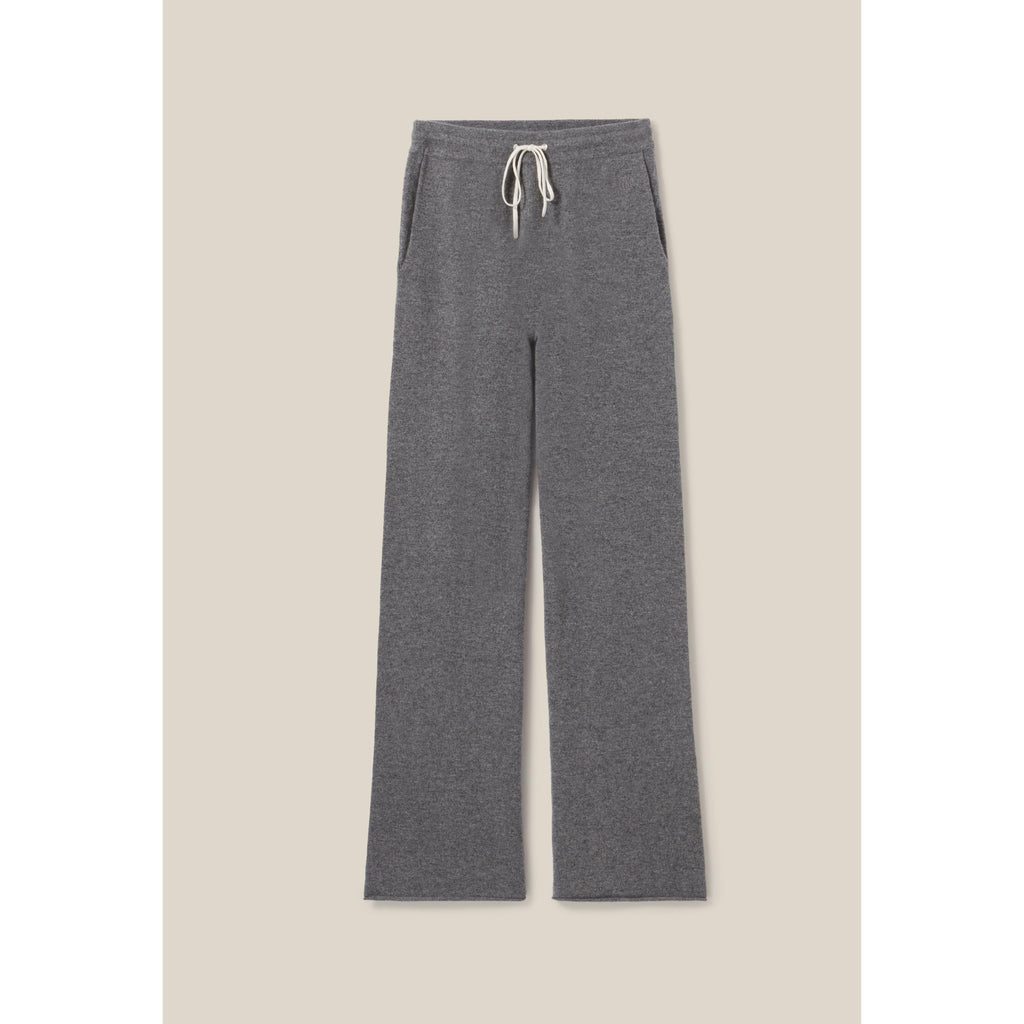 Grey Fluid Cashmere Trousers