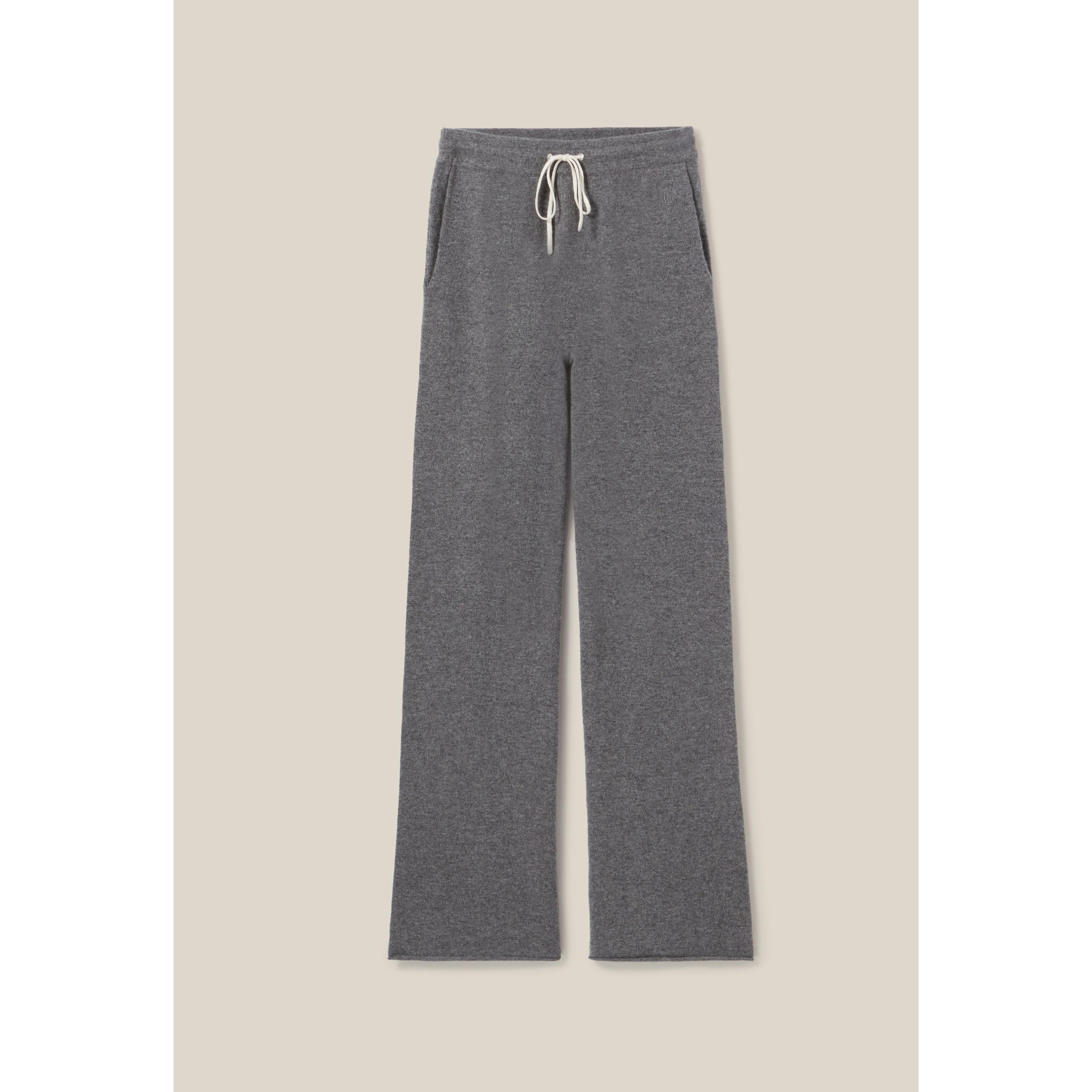 Grey Fluid Cashmere Trousers