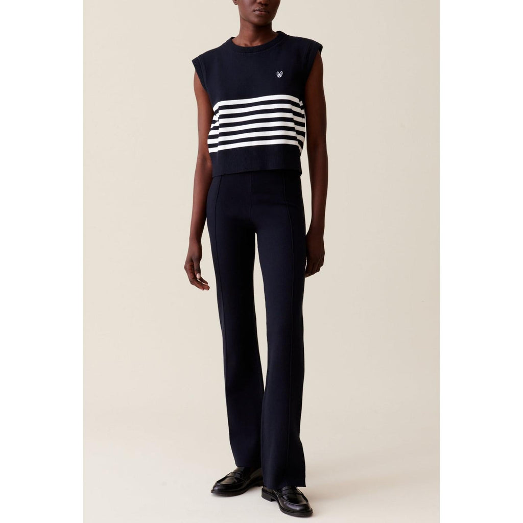 Navy Knit Trousers