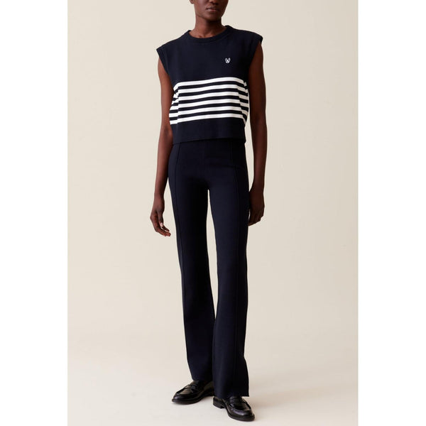 Navy Knit Trousers