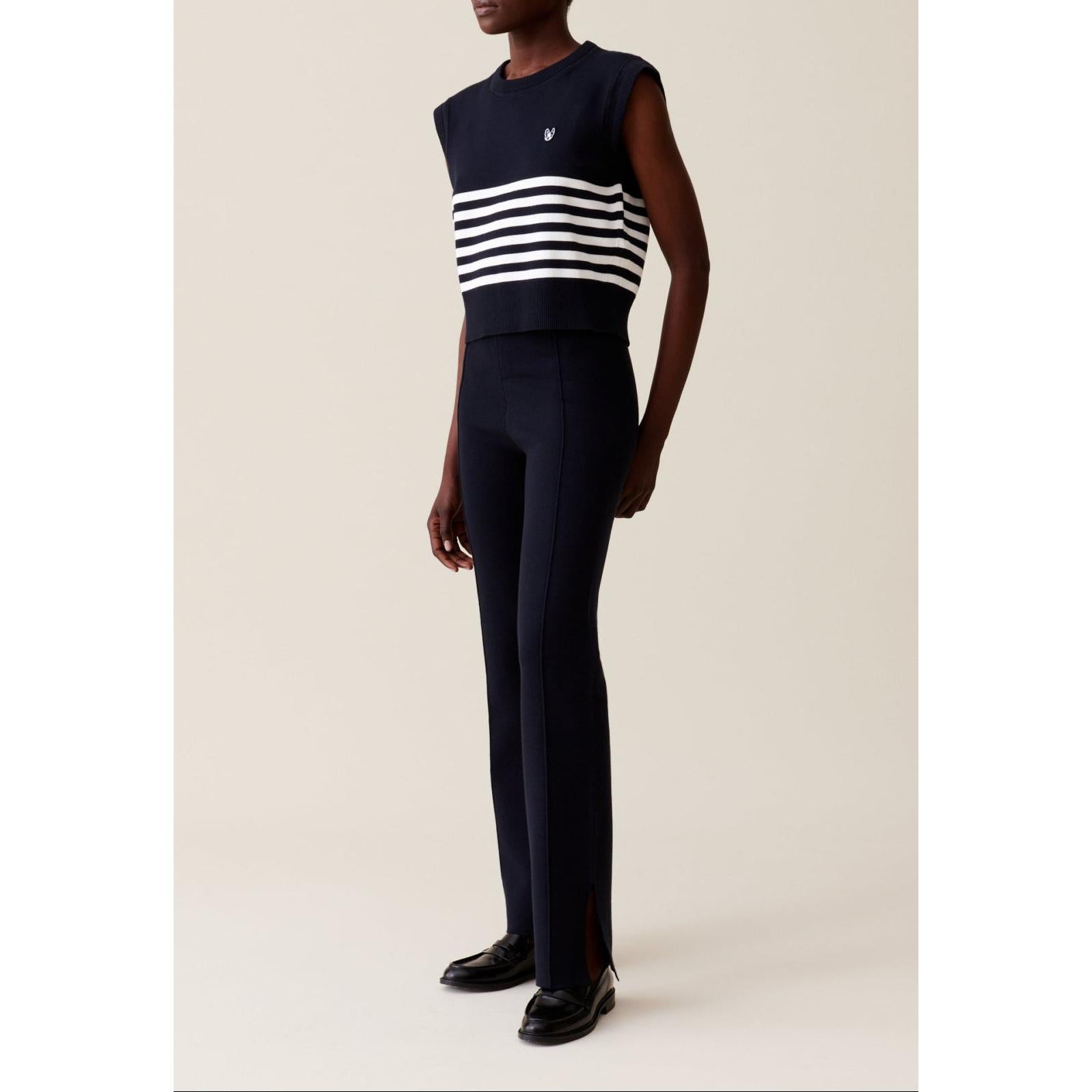 Pantalon Maille Marine