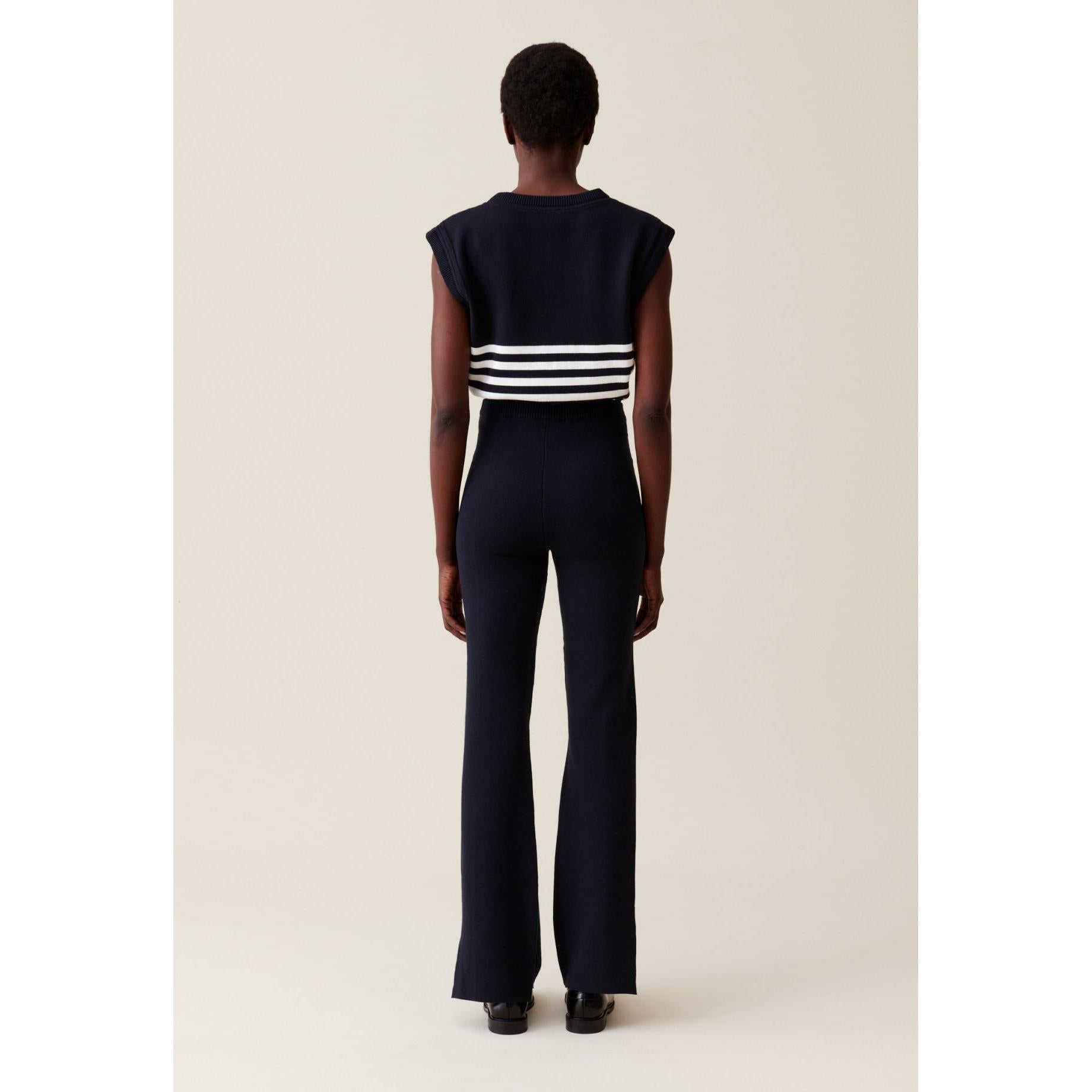 Pantalon Maille Marine