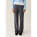 Pantalon Droit Ceinture Contrastée