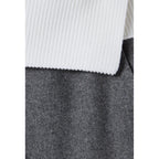 Pantalon Droit Ceinture Contrastée