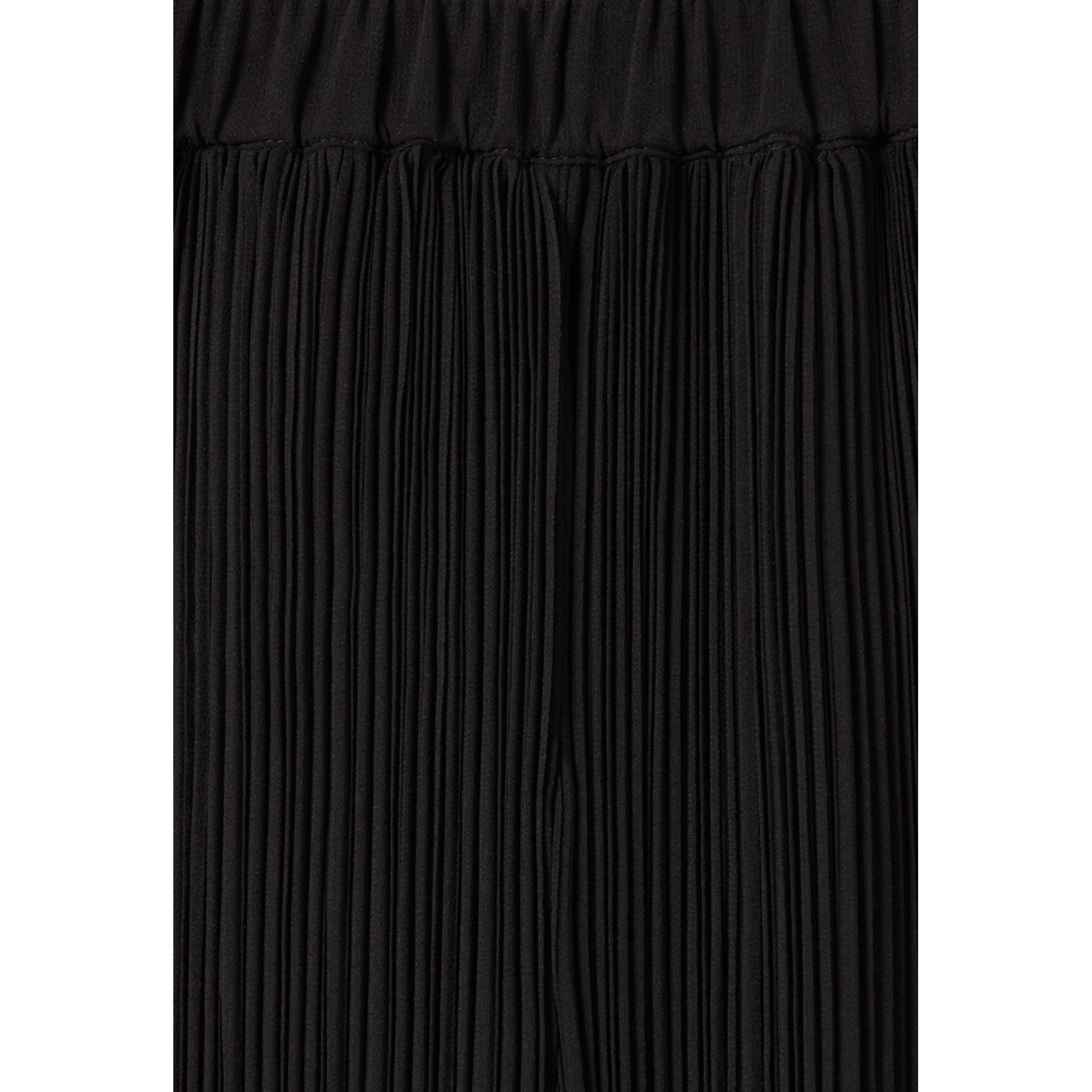 Pantalon Fluide Plissé Volanté