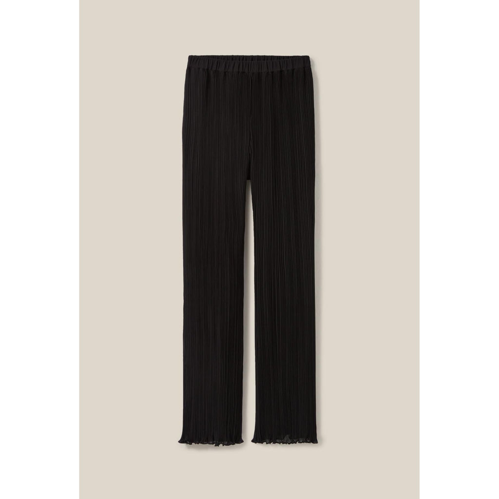 Pantalon Fluide Plissé Volanté