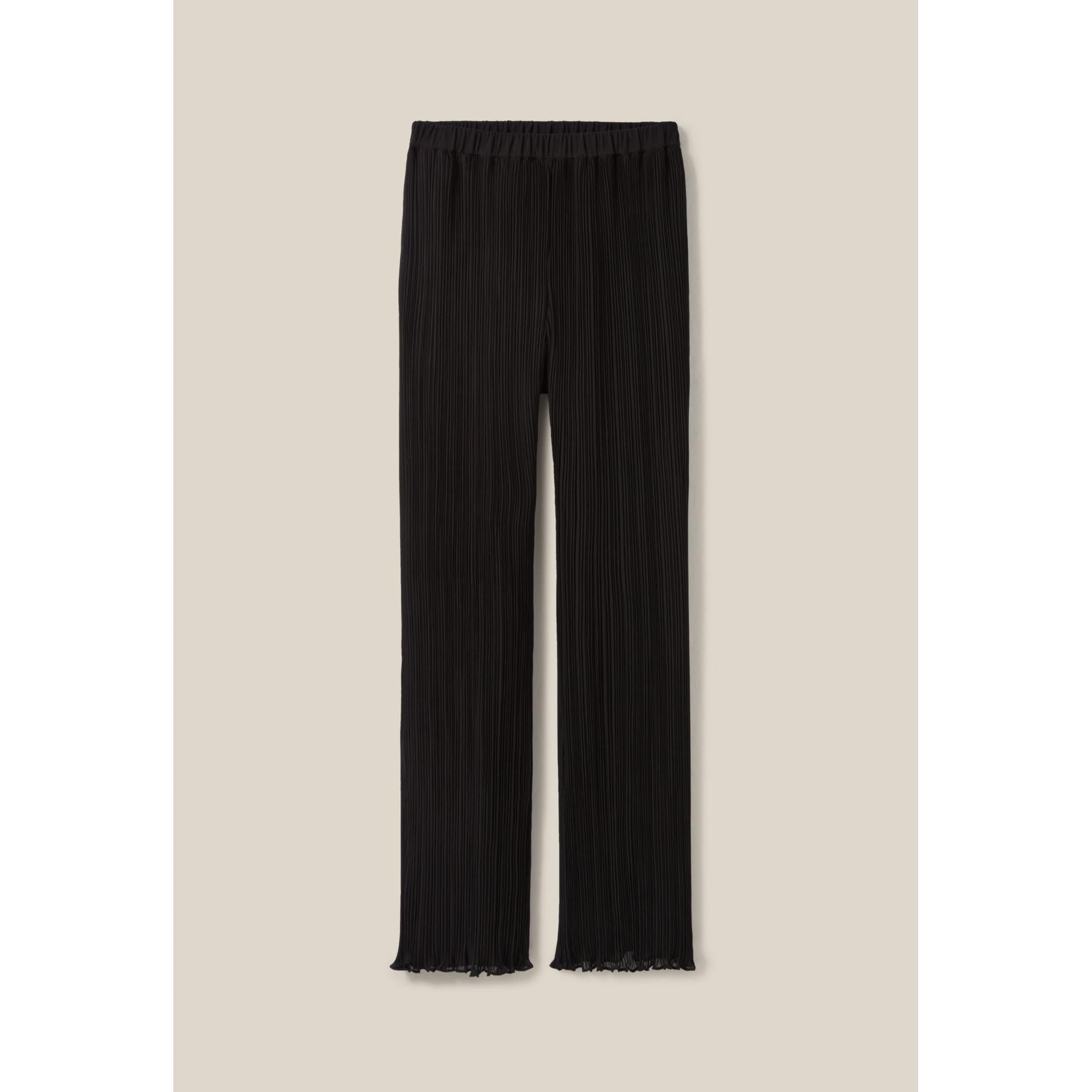 Pantalon Fluide Plissé Volanté