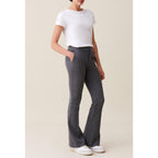 Pantalón Flare Ajustado Gris