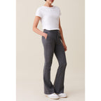 Gray Slim Fit Flare Pants