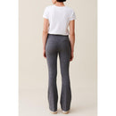 Pantalones de campana grises de corte slim