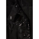 Pantalones de lentejuelas bordados negros