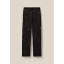 Pantalones de lentejuelas bordados negros