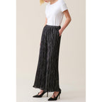 Silver Pleated Fluid Trousers