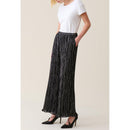 Claudie Pierlot - Pantalon Fluide Plissé Argenté