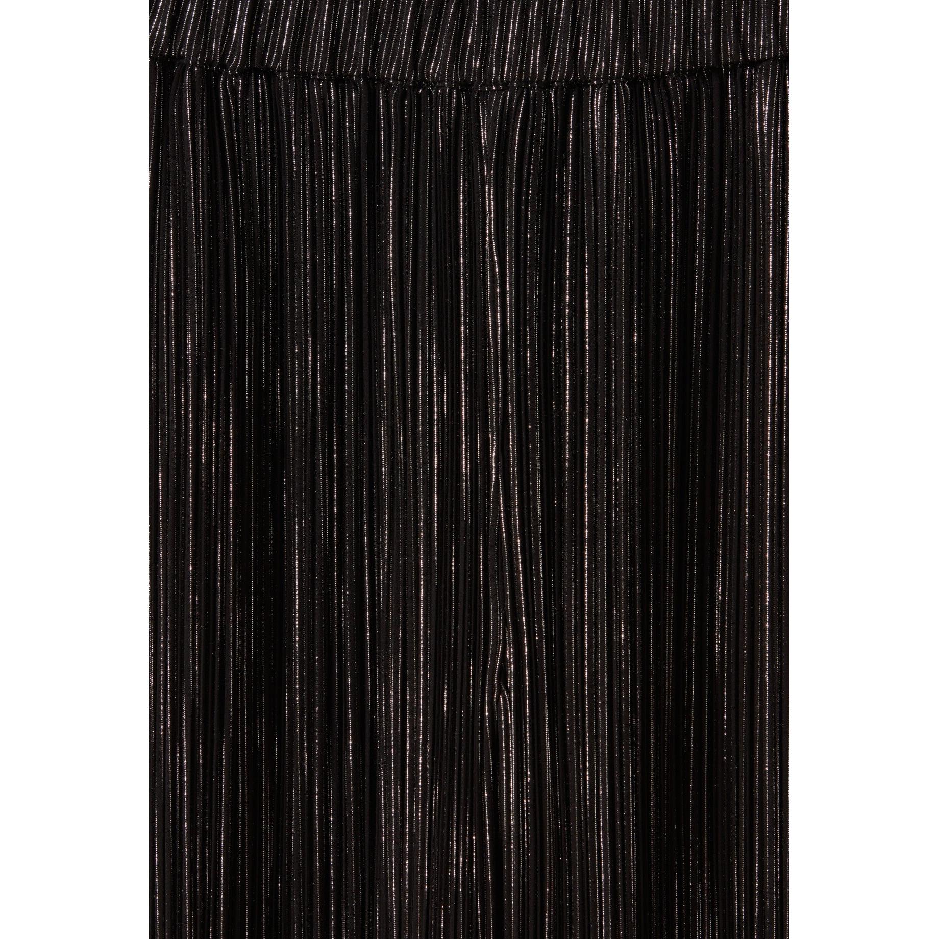 Silver Pleated Fluid Trousers