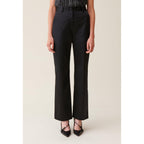 Pantalon Satiné Slim Droit Noir