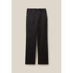 Pantalon Satiné Slim Droit Noir
