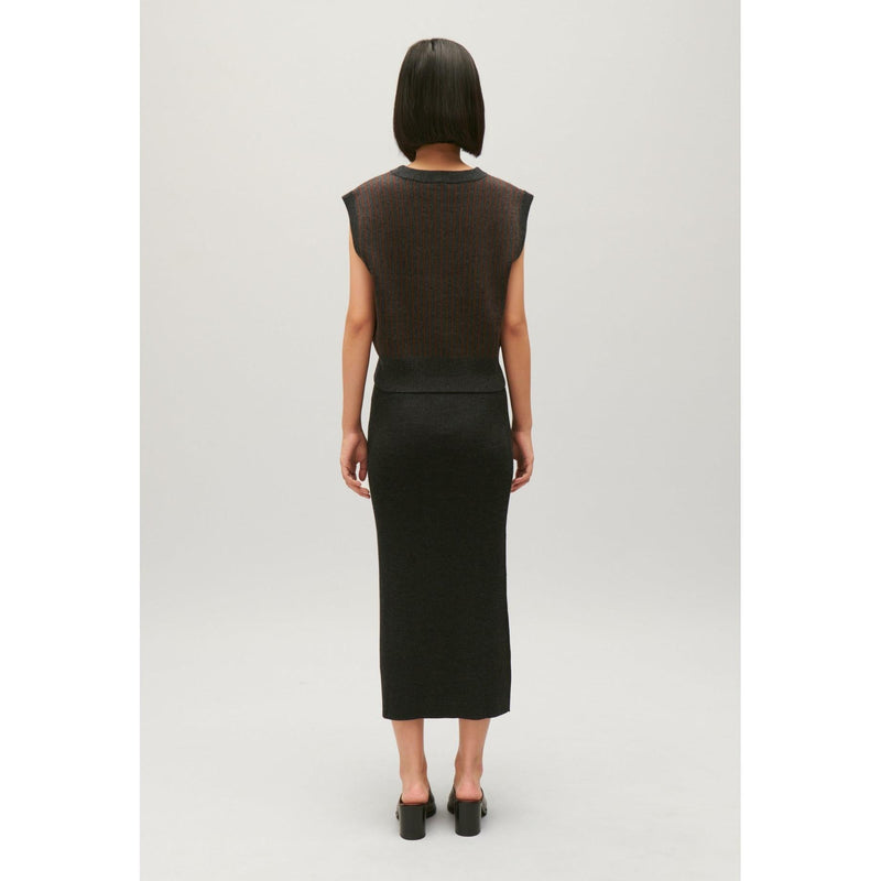 Pull Sans Manches Maille Rayée