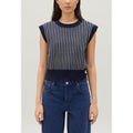 Claudie Pierlot - Pull Sans Manches Maille Rayée